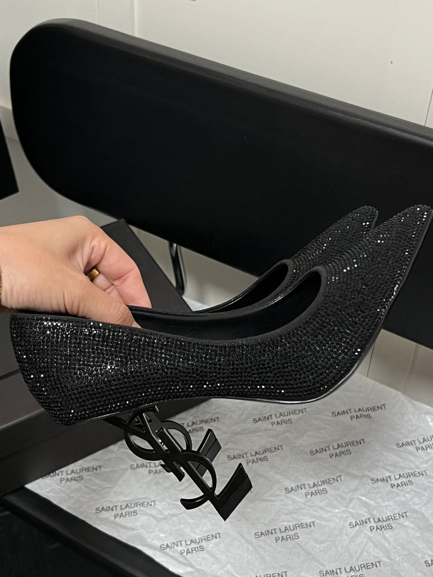 YSL Opyum Pumps Black Crystal - Heels - Image 5