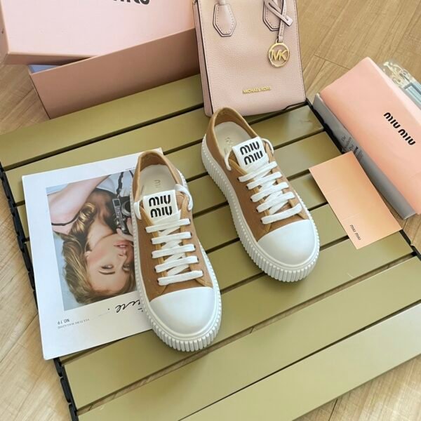 MIU Logo Patch Sneakers - Sneakers