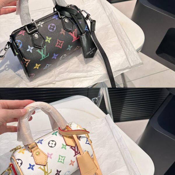 LV Mini Speedy Multicolore Black/White Multicolore Canvas - Bag