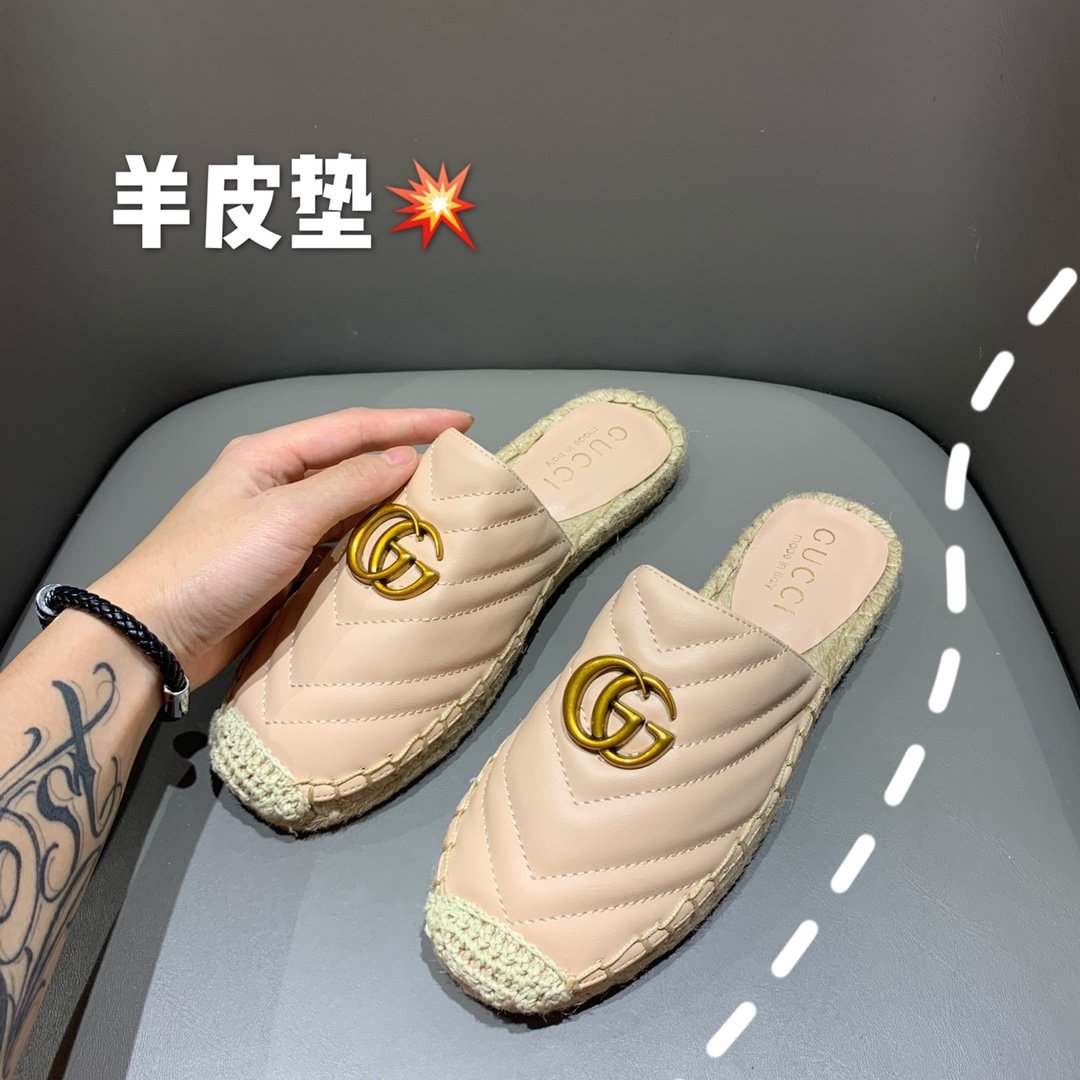 GG GG Marmont Espadrille Beige Leather - Shoes - Image 6