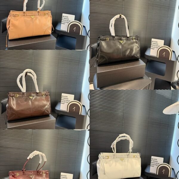 PR Galleria Large Black Leather - Bag