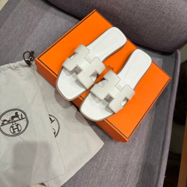 HM Oran Sandals White Leather - Sandals