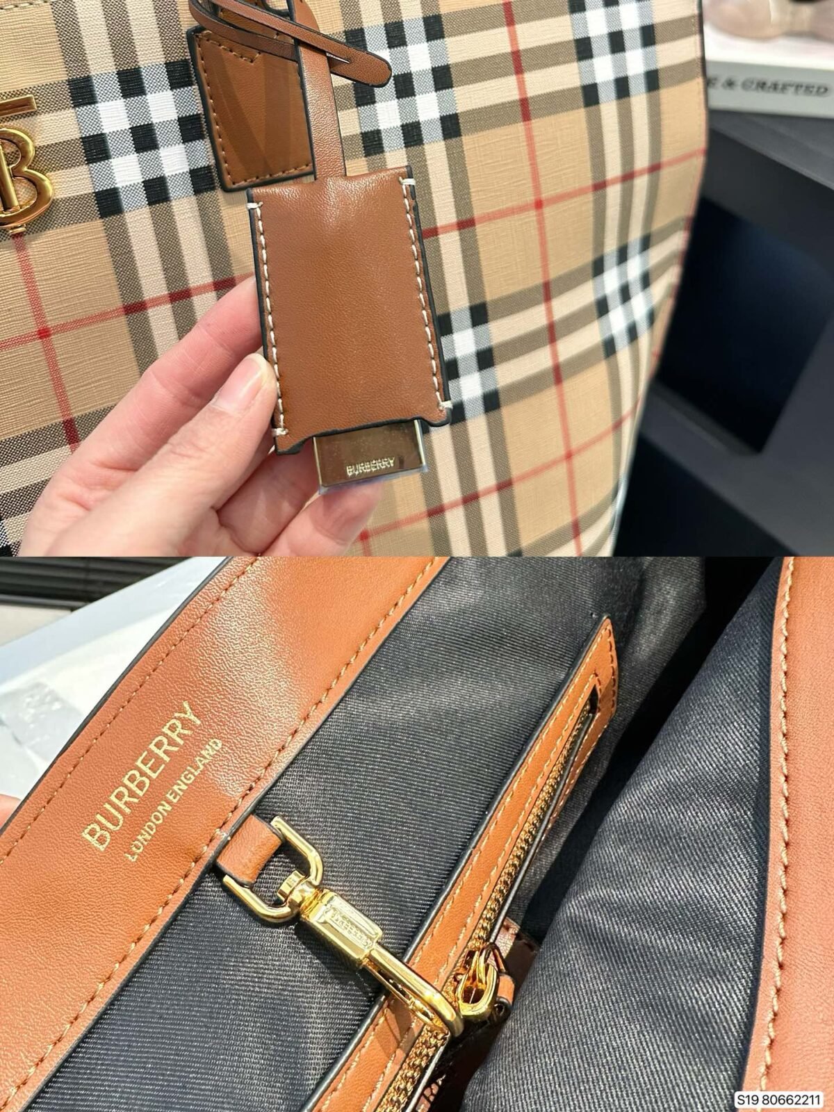 BBR Vintage Check Medium Tote – Bag — 8