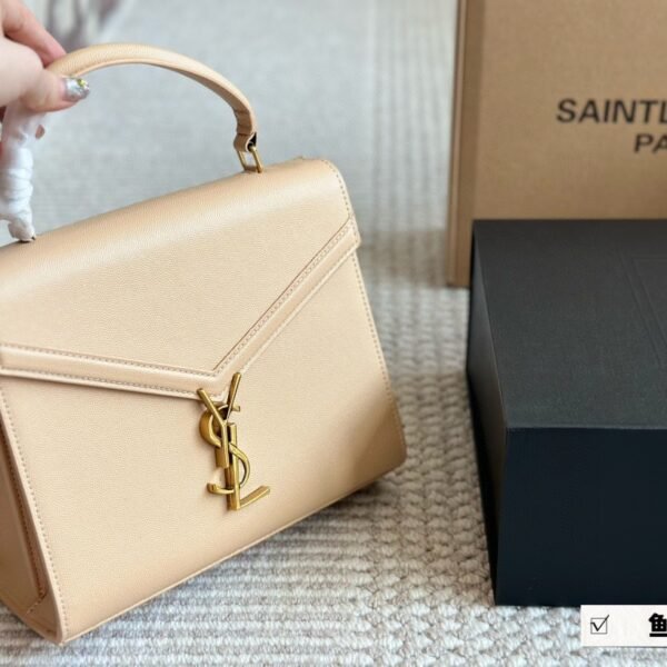 YSL Manhattan Small Beige Leather - Bag
