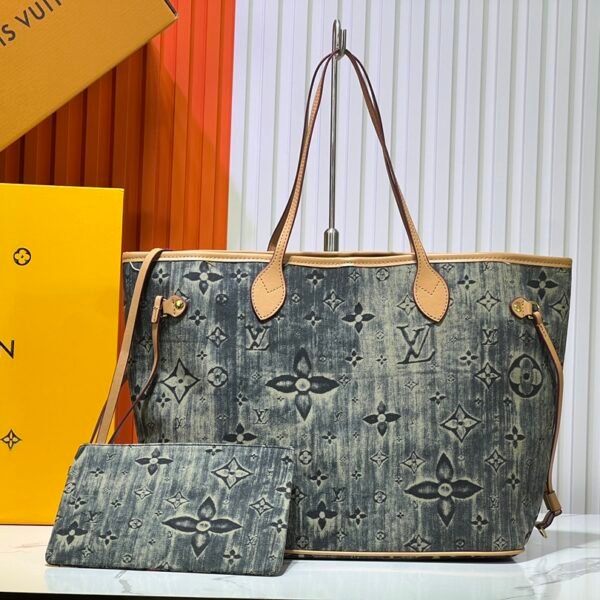 LV Neverfull MM Monogram Denim - Bag