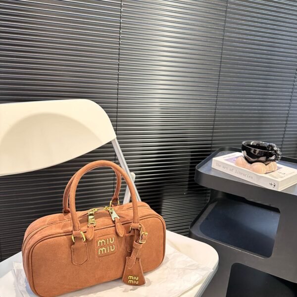 MIU Bowling Bag Brown Suede - Bag