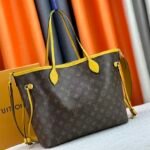 LV Neverfull MM Monogram – Borsa – Cuoio