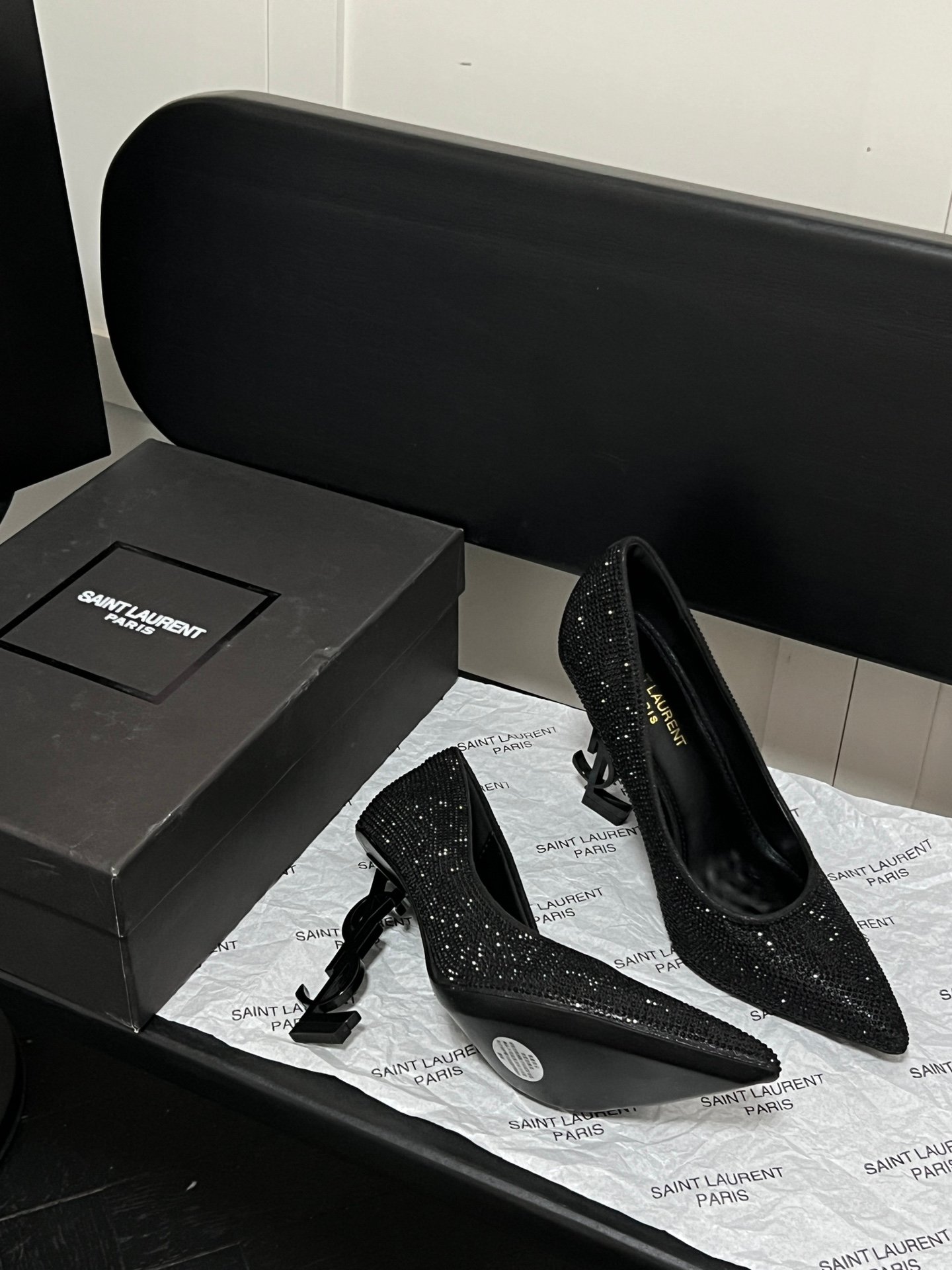 YSL Opyum Pumps Black Crystal - Heels - Image 4