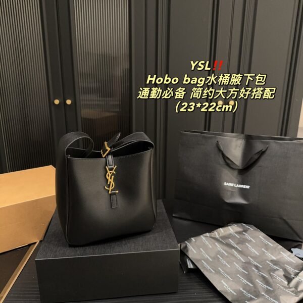 YSL Le 5 à 7 Hobo Black Leather - Bag