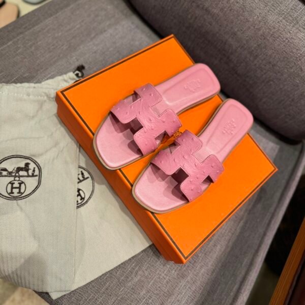 HM Oran Sandals Pink Suede - Slides
