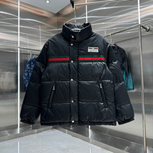 GG Down Jacket with Web Stripe - Jacket