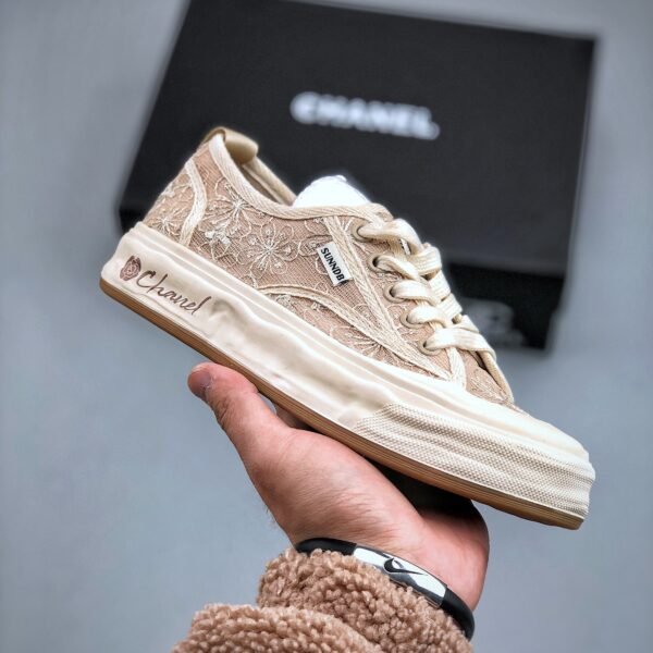 CC Embroidered Lace Sneakers - Sneakers