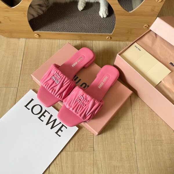 MIU Matelassé Square Toe Sandals - Sandals