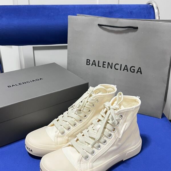 BAL Canvas High-Top Sneakers White Canvas - Sneakers