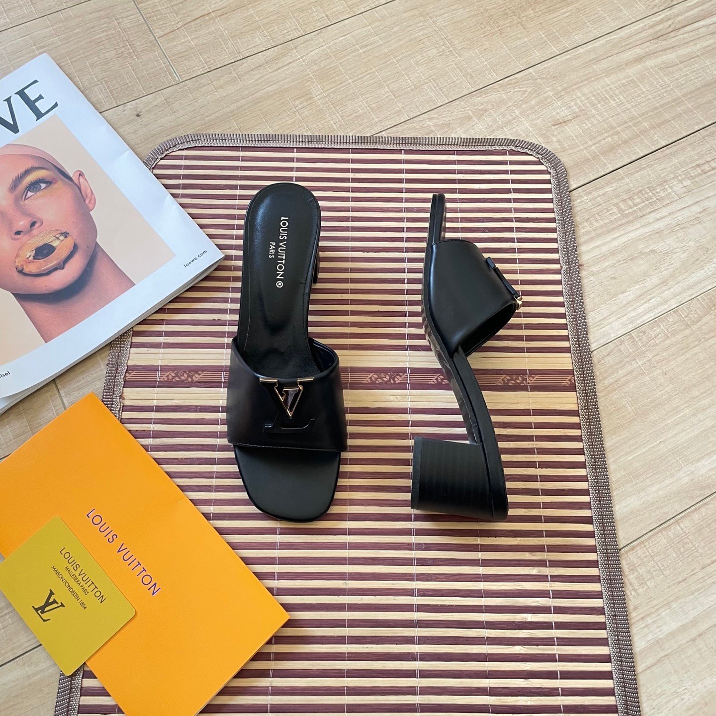 LV Lock It Mule Black Leather - Sandals - Image 3