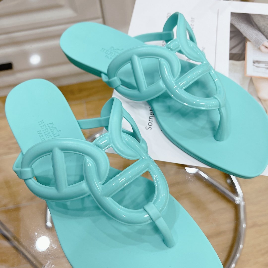 HM Oran Sandals Blue Rubber - Sandals - Image 5