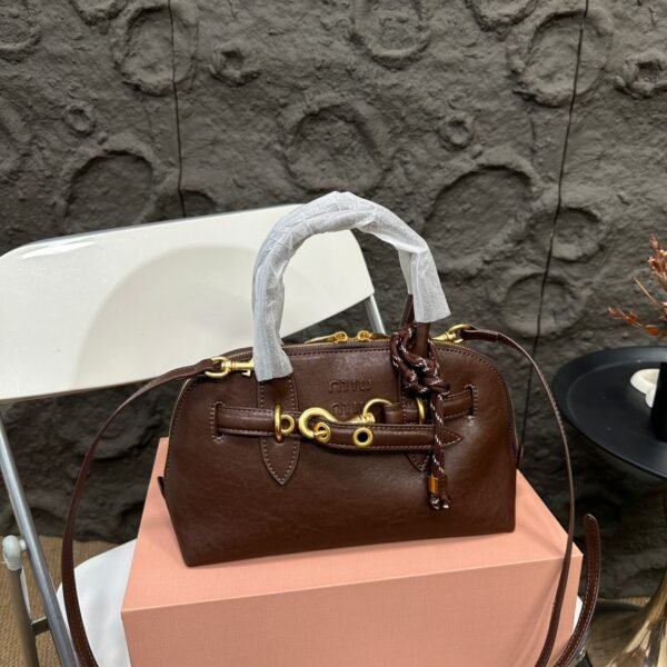 MIU Wander Matelassé Brown Leather - Bag