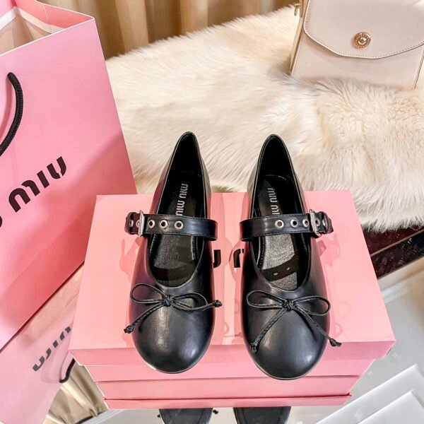 MIU Bow Ballet Flats - Shoes