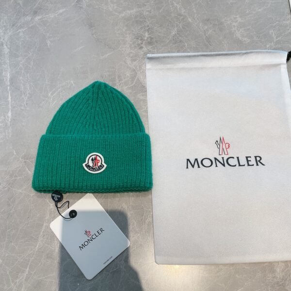 MCL Ribbed Wool Beanie Green/Blue/Grey - Hat