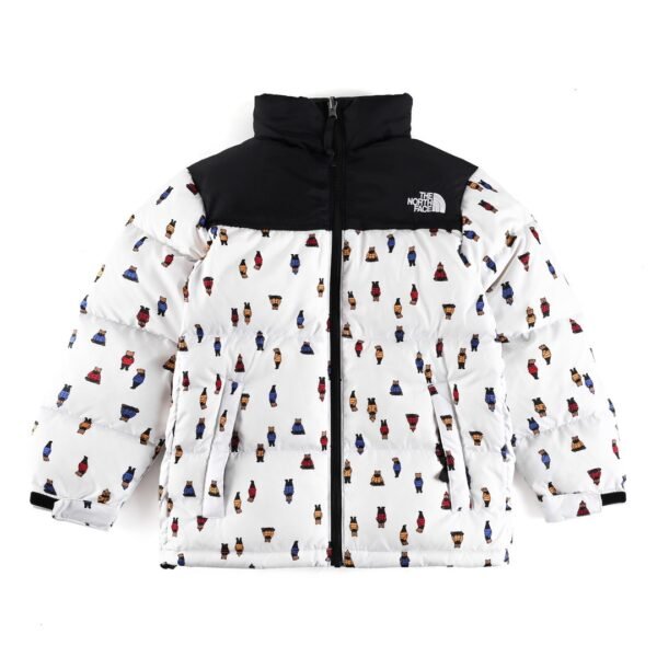 TNF Printed Nuptse Jacket White/Black - Jacket