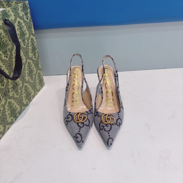 GG Double G Slingback Pumps GG Canvas - Heels