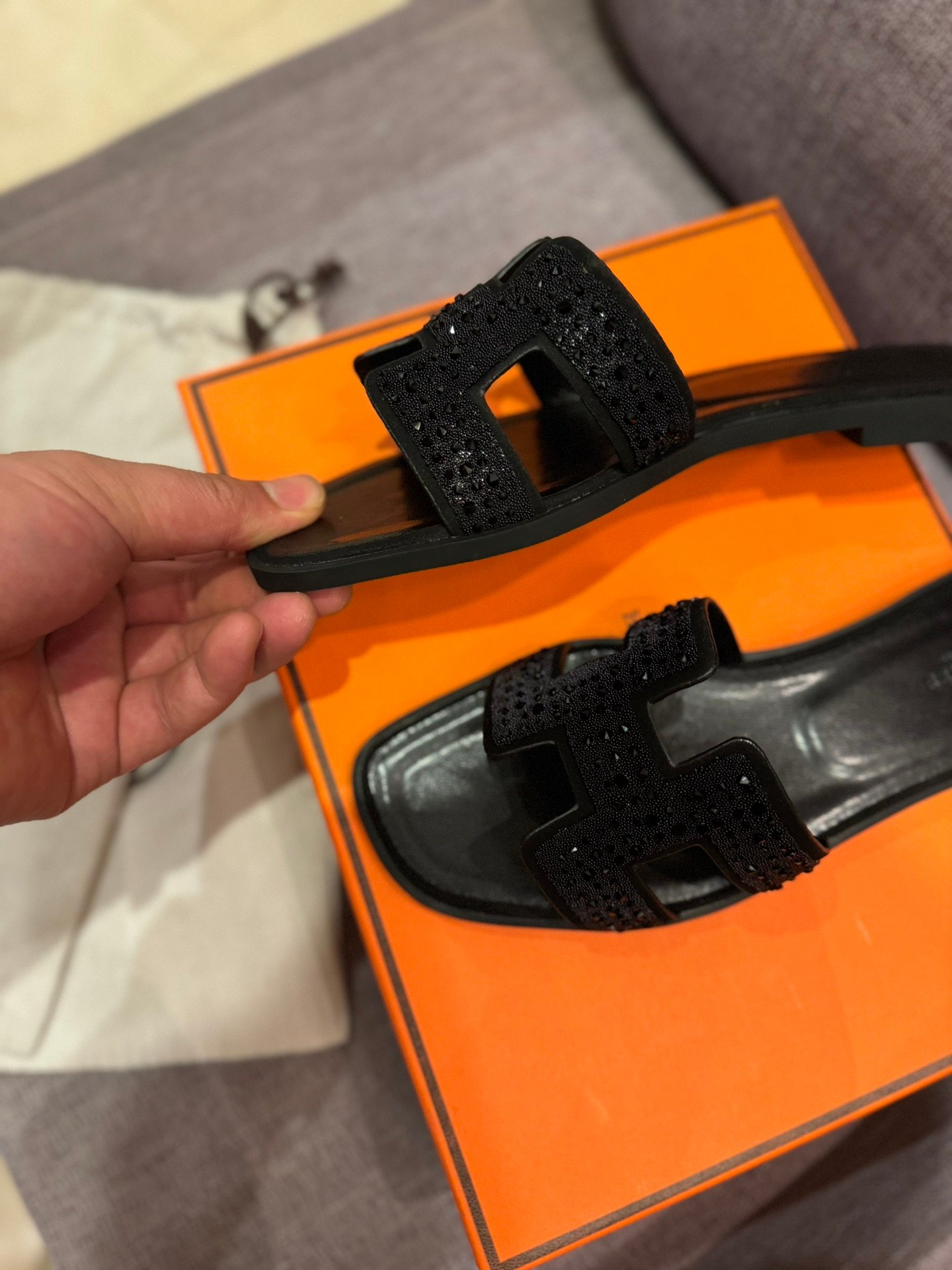 HM Oran Sandals Black Suede - Sandals - Image 4