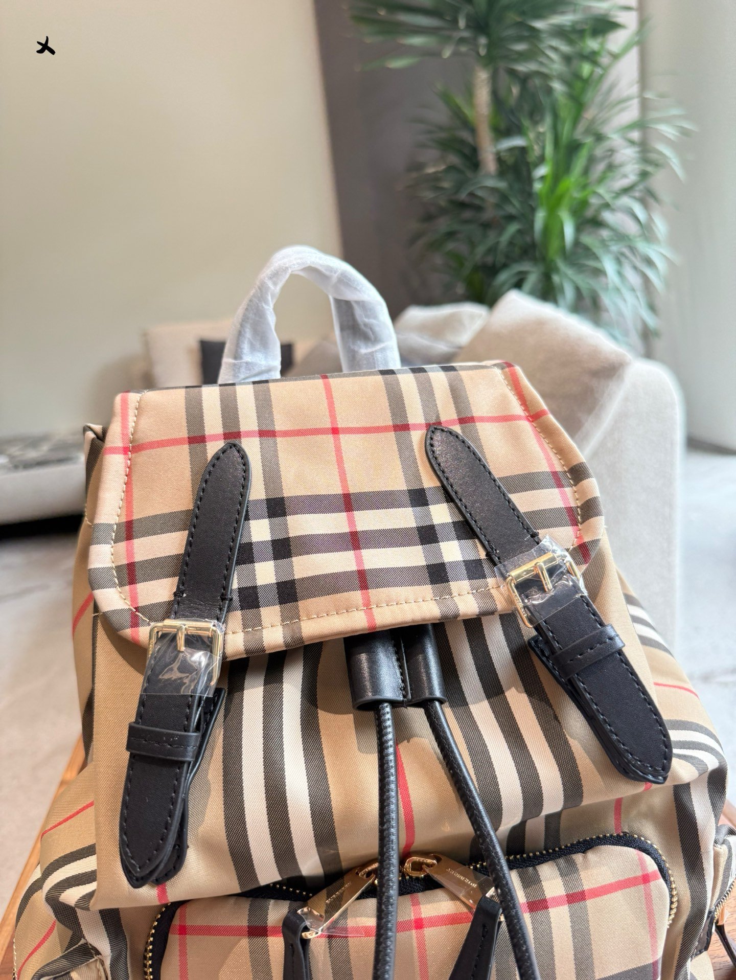 BBR Vintage Check Backpack Beige Check - Backpack - Image 5