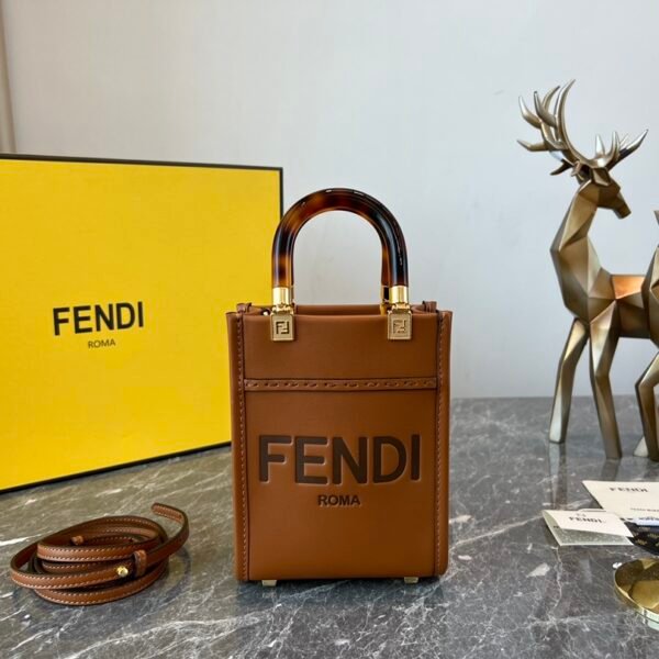 FD Sunshine Shopper Mini Brown Leather - Bag