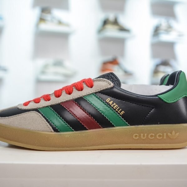 AD Gazelle GG Black/Green/Red - Sneakers