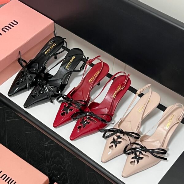 MIU Bow Slingback Pumps - Heels