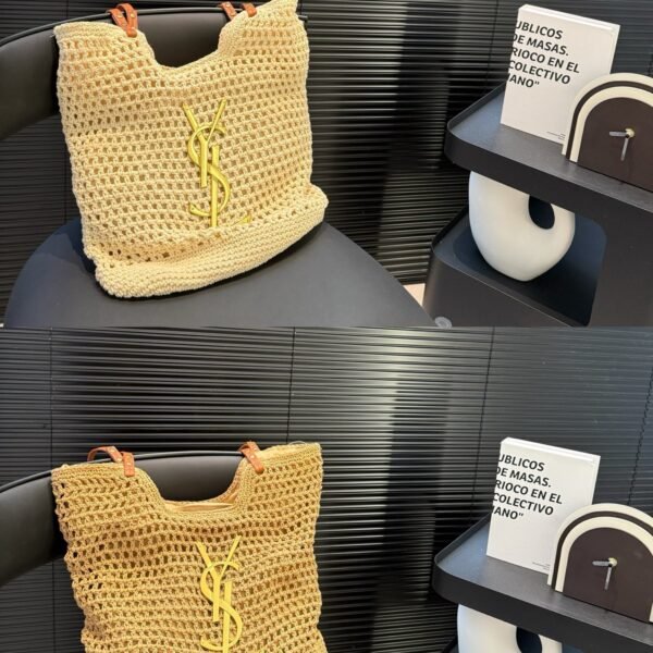 YSL Panier Medium Raffia - Bag