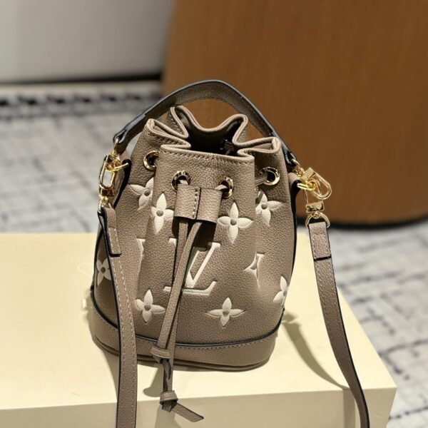 LV NéoNoé BB Taupe Monogram Empreinte Leather - Bag