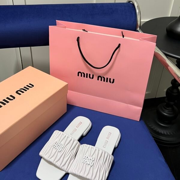 MIU Ruched Square-Toe Sandals - Sandals