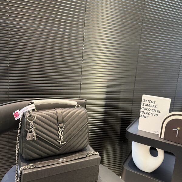 YSL College Medium Black Leather - Bag