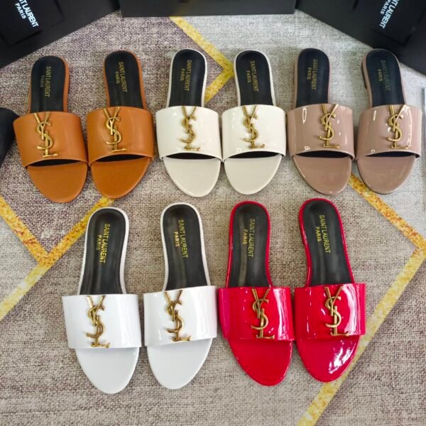 YSL Cassandra Flat Slides - Slides