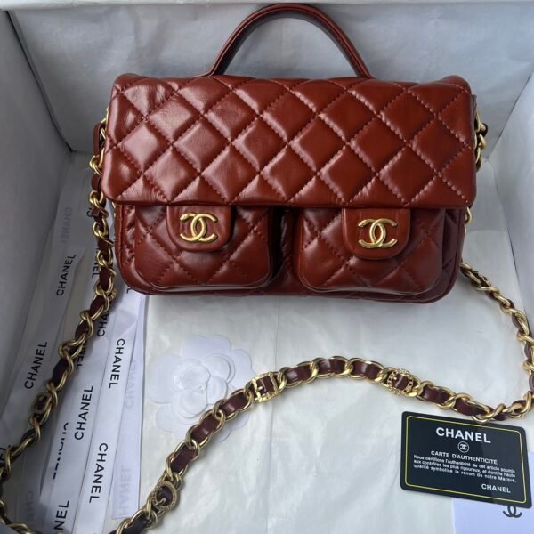 CC 19 Flap Brown Leather - Bag