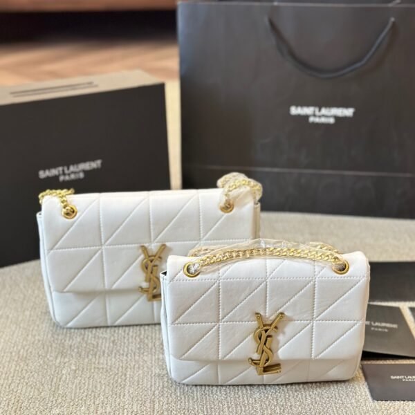 YSL Loulou Puffer Small White Leather - Bag