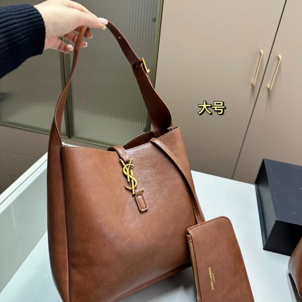 YSL Le 5 à 7 Hobo Large Brown Leather - Bag