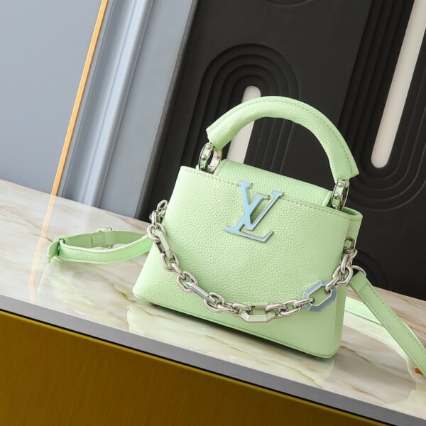 LV Capucines BB Green Leather - Bag