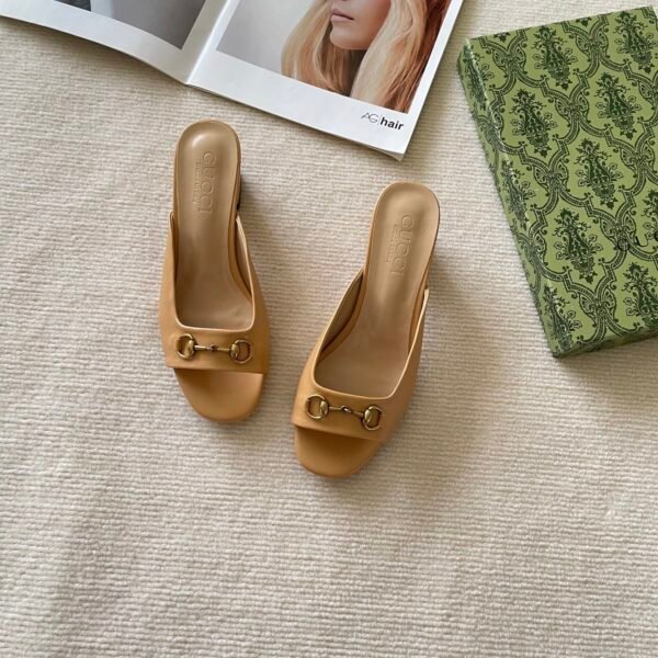 GG Horsebit Mid-Heel Mules - Heels