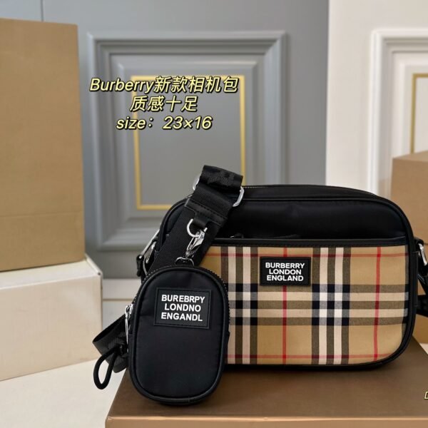 BBR Vintage Check Camera Bag Beige Check - Bag