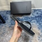 BAL Studded Leather Flip Flops – Sandali