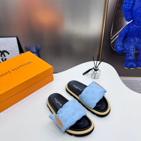 LV Paseo Flat Comfort Sandal Blue Monogram - Sandals