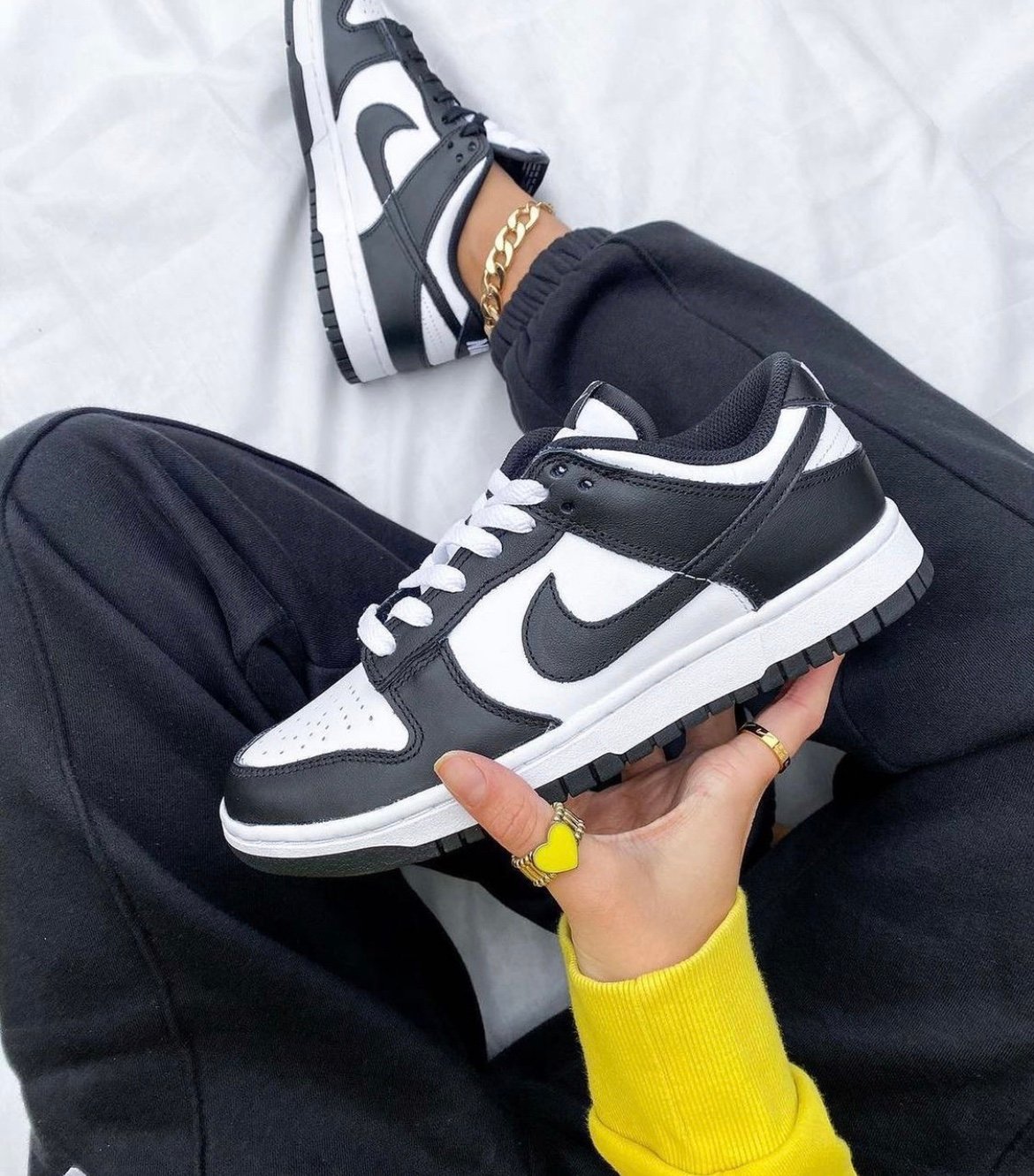 NK Dunk Low Retro Black/White - Sneakers - Image 4
