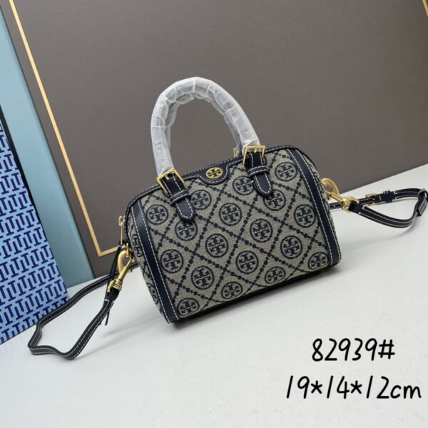 TB Small Tory Monogram Mini Jacquard Barrel