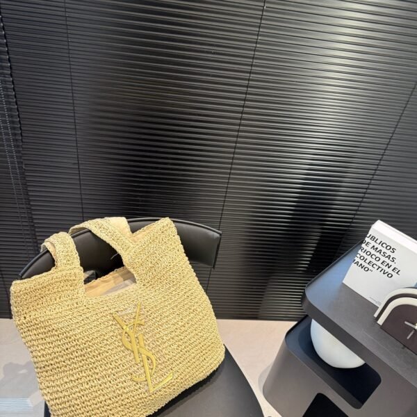 YSL Panier Medium Raffia - Bag