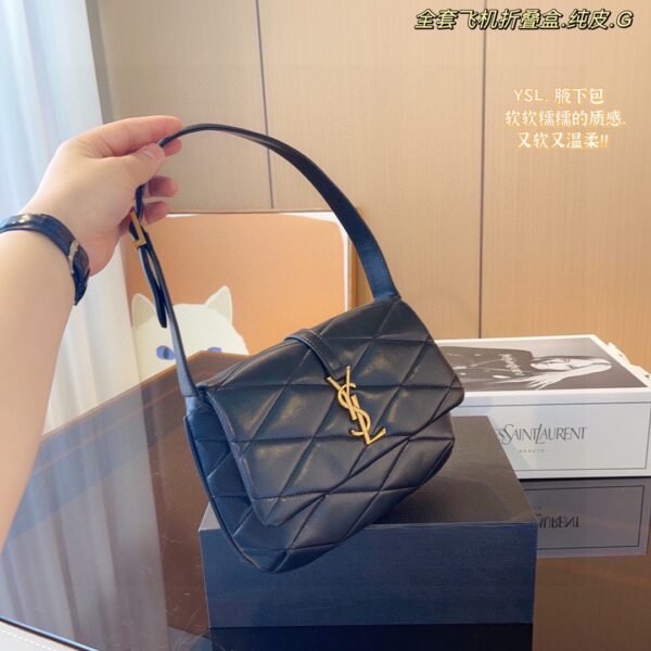 YSL Le 5 à 7 Hobo Black Leather - Bag