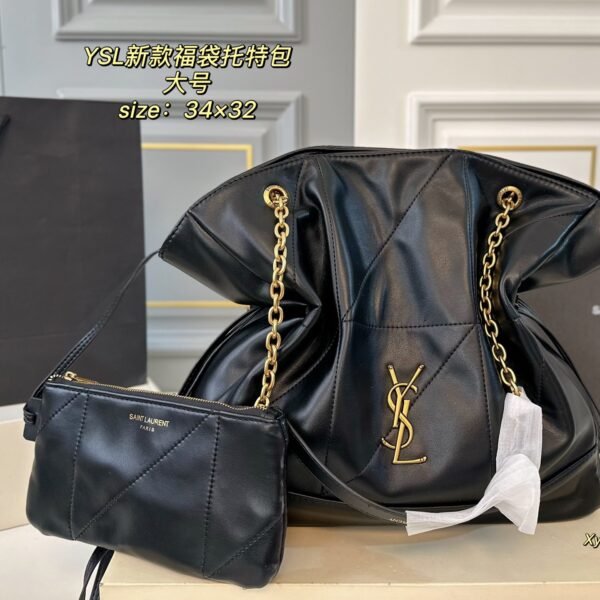 YSL Jamie Puffer Large Black Leather - Bag