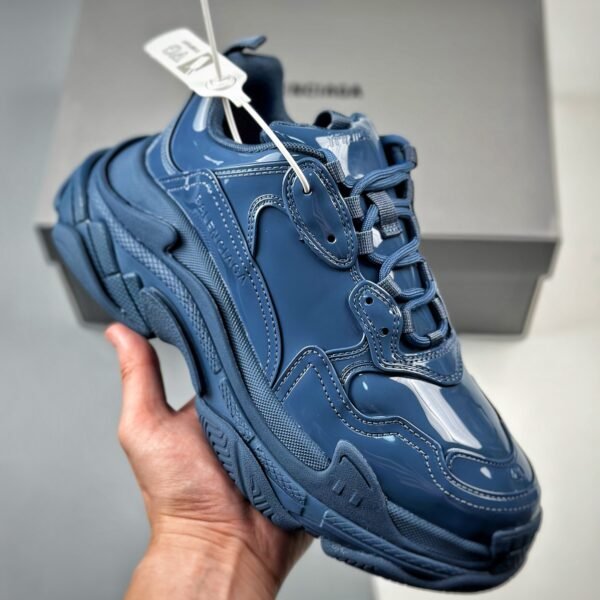 BAL Triple S Blue Patent Leather - Sneakers