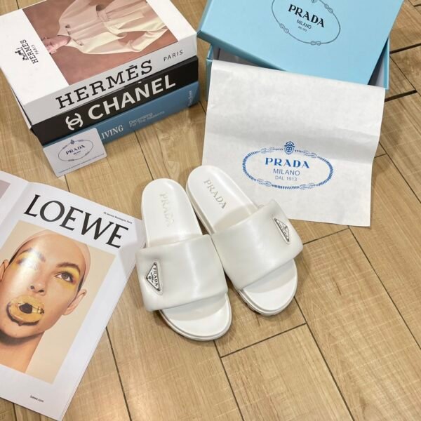PR Logo Rubber Slides White - Slides